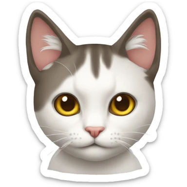 gato asombrado sticker
