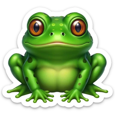bufo frog with rolling eyes sticker