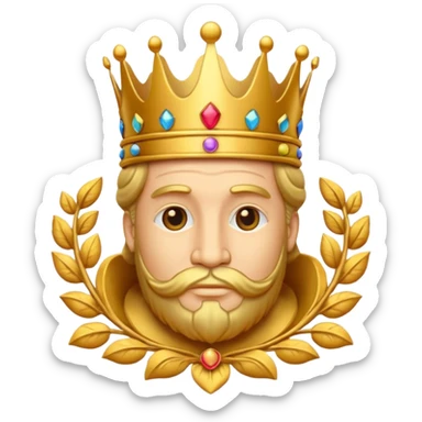 Create King Of Arts logo sticker