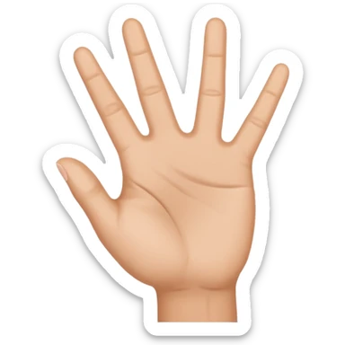 Hand doing peace sign with back of hand facing out  sticker