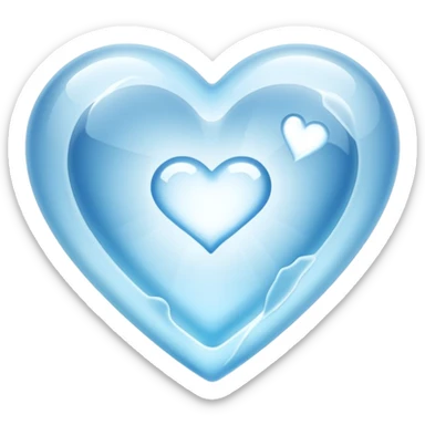 ice heart like ice cube sticker