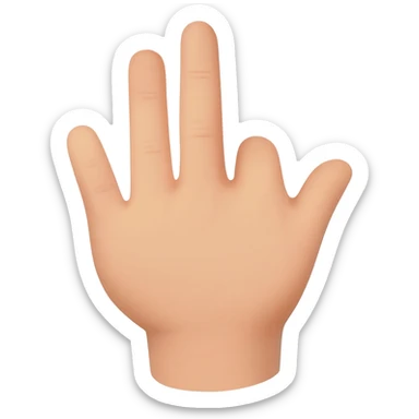 left hand missing the ring finger sticker