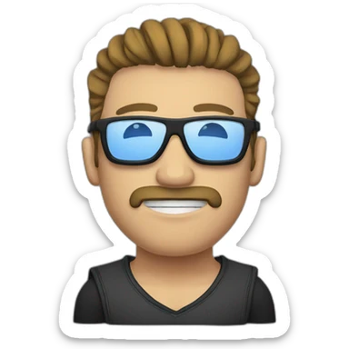 Combattant  MMA avec lunette sticker