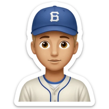 handsome boy with backside cap only neck  sticker