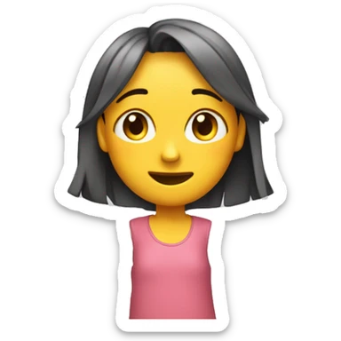 A girl who is very relieved and she swipes her forehead as if she’s wiping away sweat sticker