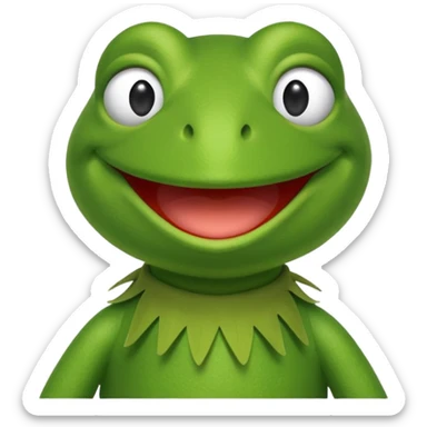 Kermit the frog emoji sticker