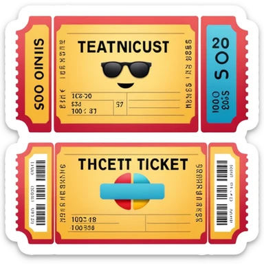 theatre ticket sticker