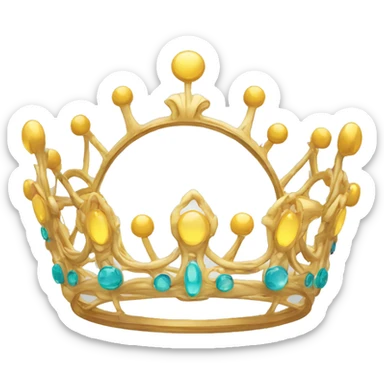 Couronne dans un thème futuriste sticker