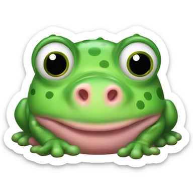 Frog and pig hybrid  sticker