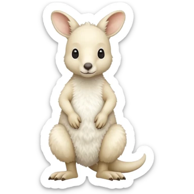 white kangaroo sticker
