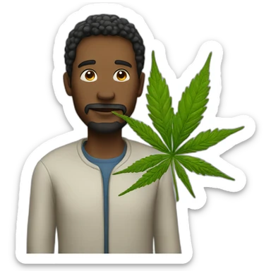 man with sativa  sticker