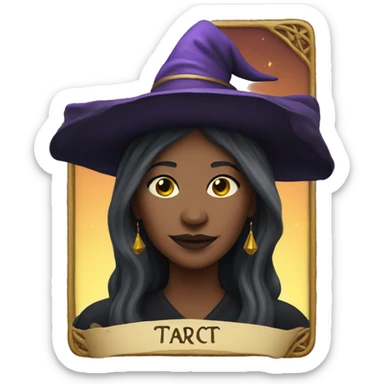 tarot witch sticker