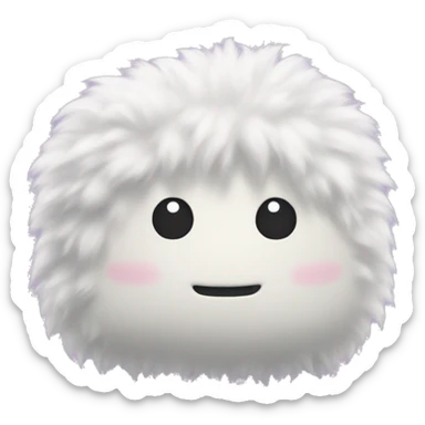 Fluffy pillow sticker