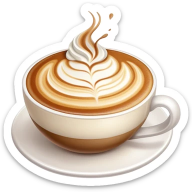A beautiful coffee latte  sticker