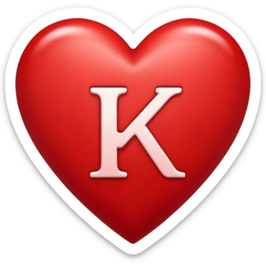 A heart with the letter K in it sticker
