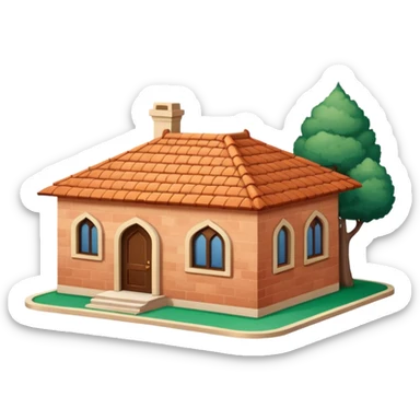 little city and small, ordinary, simple, home, Iranian-style sticker