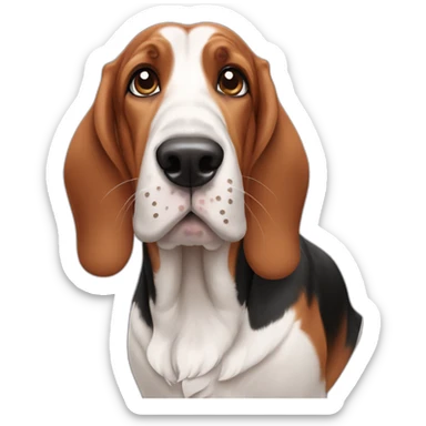 Bassethound and dachsund dogs sticker