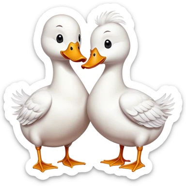 2 ducks in love sticker