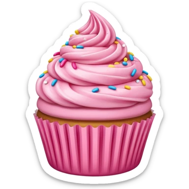 pink cupcake sticker