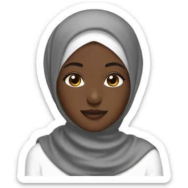 Hijabi black girl doing skincare sticker
