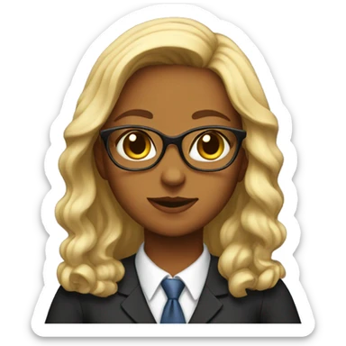 girl cat lawyer sticker