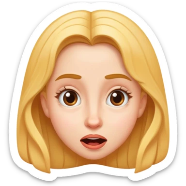 À Madeleine with a goofy face expression sticker