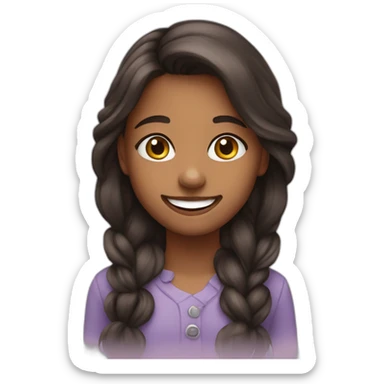 young }happy gril sticker