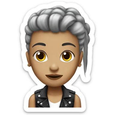Punk rock girl sticker