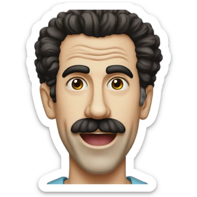 Borat and his cousin bilo sticker