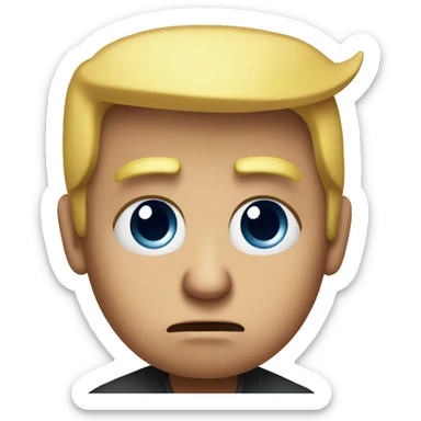 Donald Trump looking sad sticker