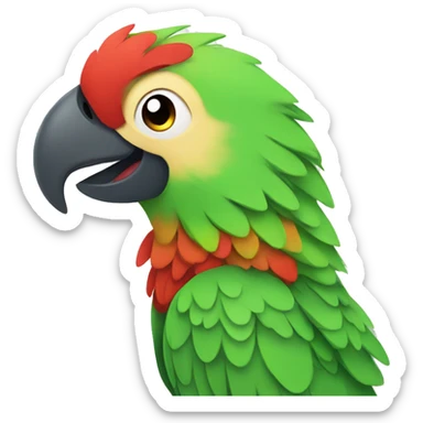 happy animal parrot sticker
