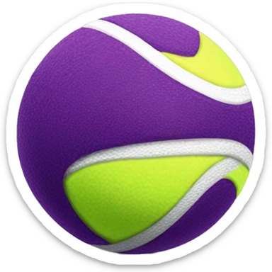 Purple tennis ball sticker