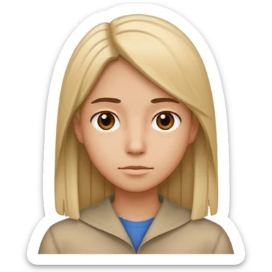 straight hair now sticker