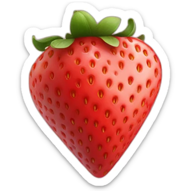 heart shaped strawberry sticker