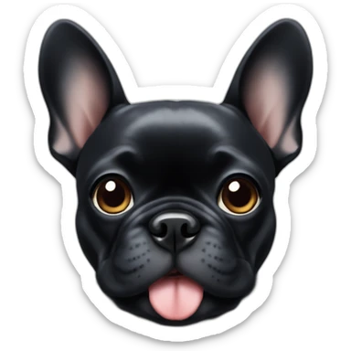 black frenchie face sticker