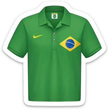 polera brasil verde corta sticker