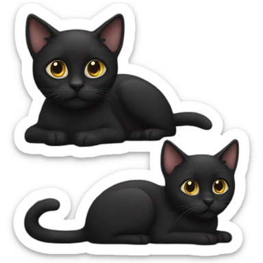 Two black cats sticker