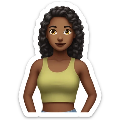 girls in crop tops sticker