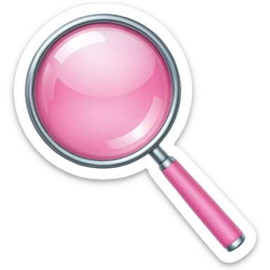 pink magnifying glass sticker