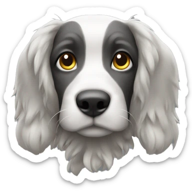 en grå kanin som springer sticker