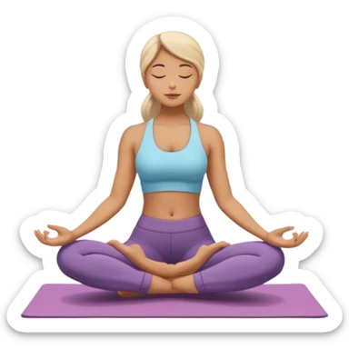 Clam peace yoga sticker