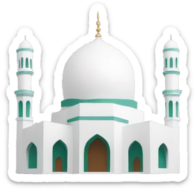 Mosque with minimalist design sticker