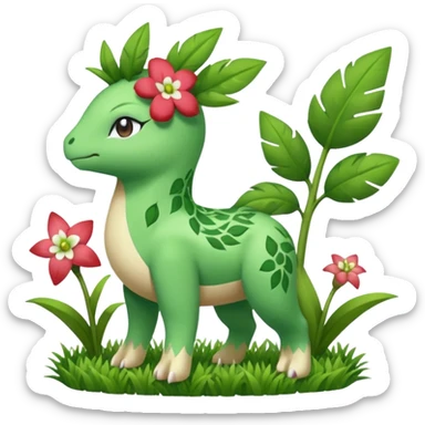 Tropius-Shaymin-Ivysaur-Meloetta-Pokémon-fusion, full body sticker