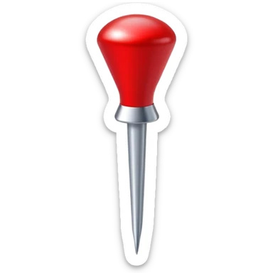 red push pin sticker