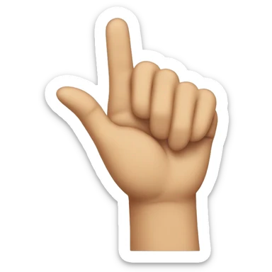 finger pointing as a bullet point sticker