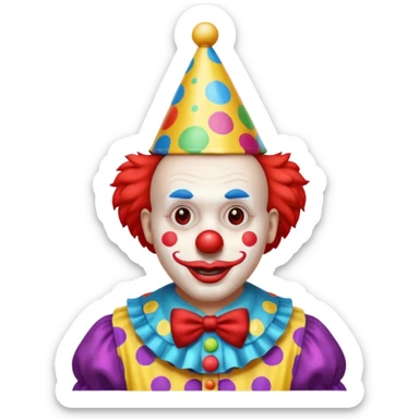 Clown on New Year’s Eve 2026 standing up  sticker