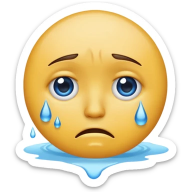 Üzgün gözleri dolan emoji sticker