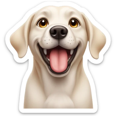 dog drooling with heart eyes sticker