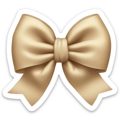 Beige bow sticker