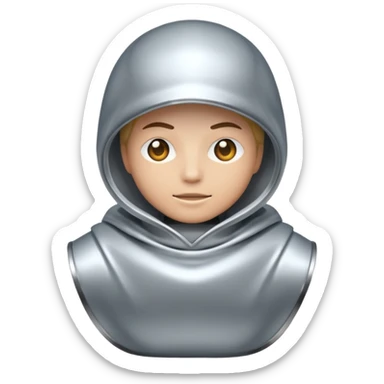 a person standing in a protective shell sticker